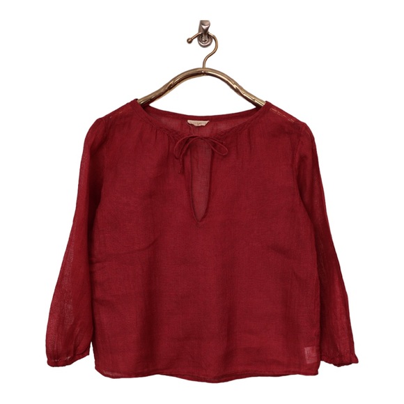 Eileen Fisher Italian Linen Peasant Top - Picture 10 of 12